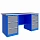 Стол-верстак слесарный двухтумбовый, ВхШхГ 855x1796x696, TNC 181.35.2